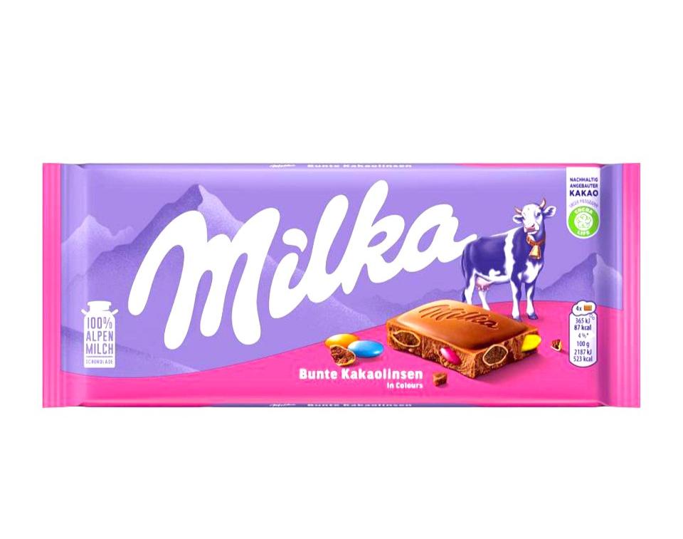 Milka Bunte Kakaolinsen 100G Germany