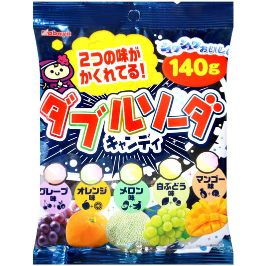 Kabaya Double Soda Candy Mix Fruit Japan