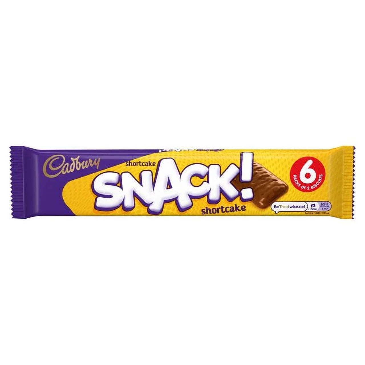 Cadbury Snack Shortcake Chocolate Biscuit 6   Uk