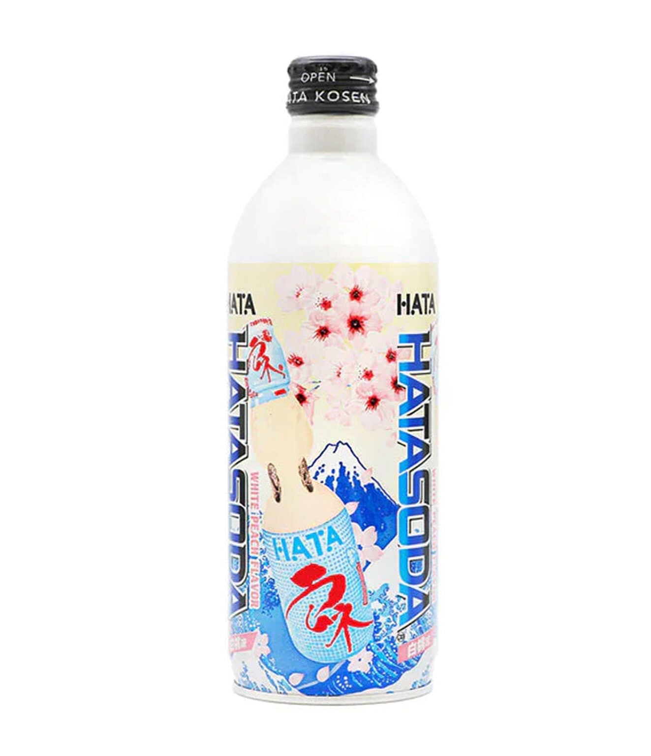 Hata Soda White Peach Ramune 483Ml Japan