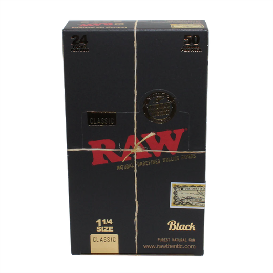 RAW Classic 1¼ Black Rolling Papers -24ct