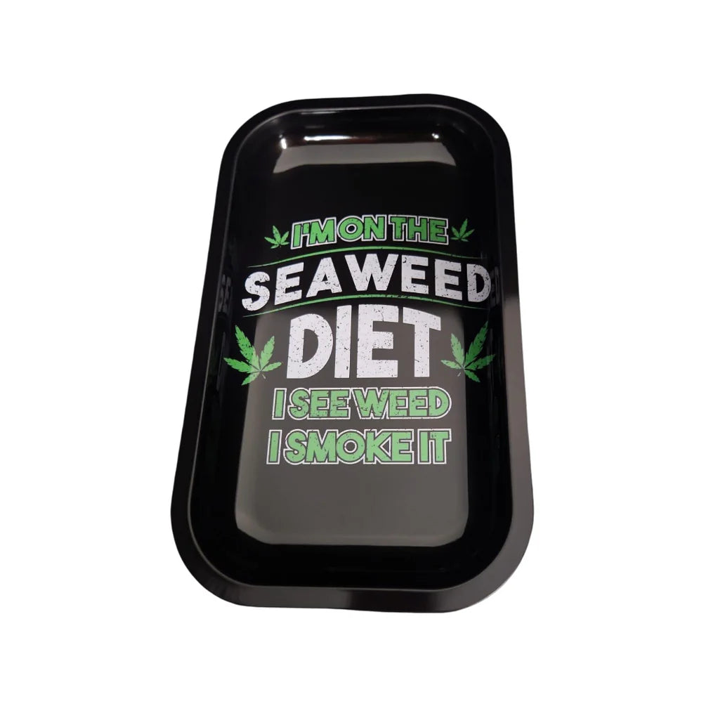 I'm On The Seaweed Diet Rolling Tray w/ Magnetic Lid