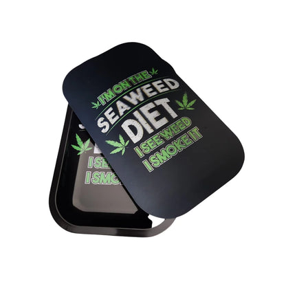 I'm On The Seaweed Diet Rolling Tray w/ Magnetic Lid