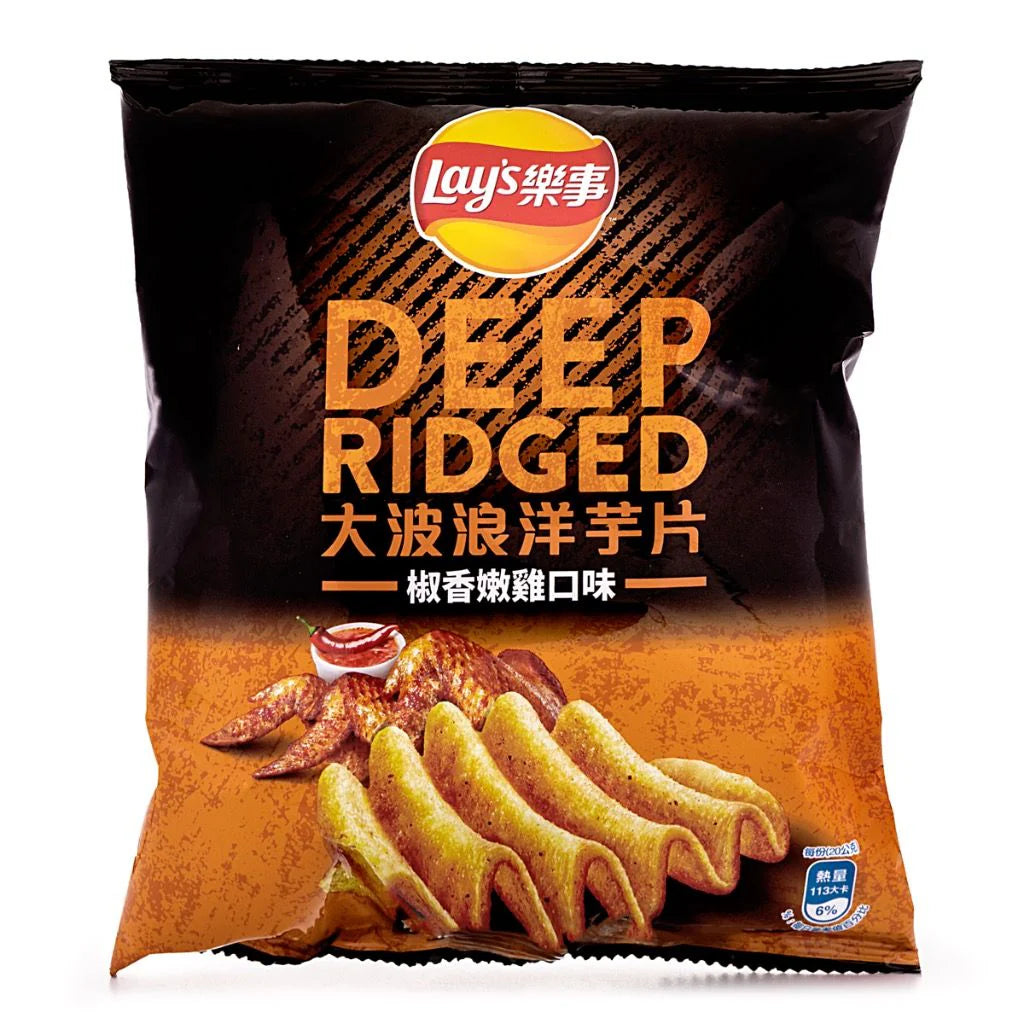 Lays Chips Deep Ridge Pepper Chicken 1.07 oz (Taiwan) - 5 Pack