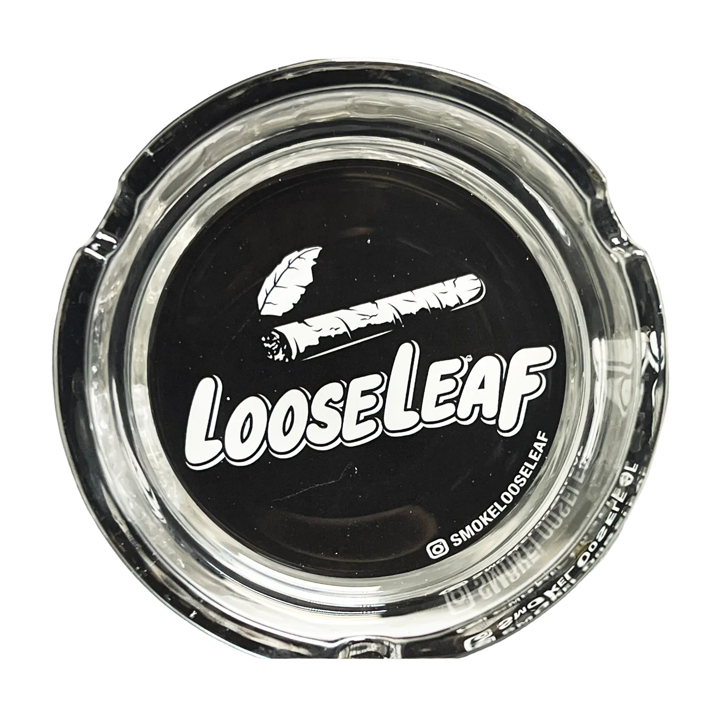 Loose Leaf Glass Ashtray