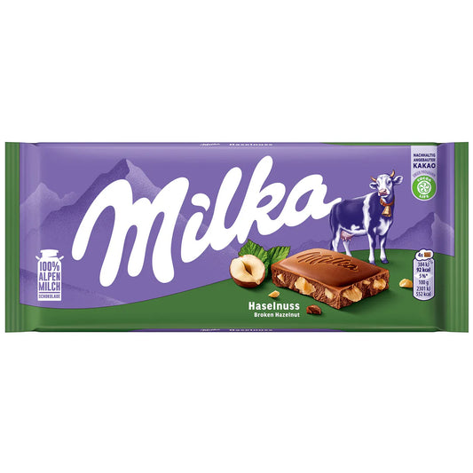 Milka Broken Hazelnut 100g (Germany) - 6 Pack