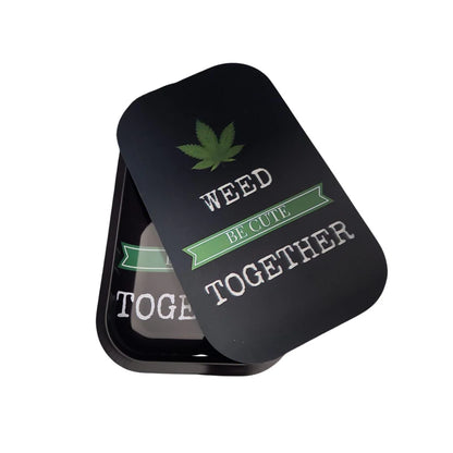 Weed Be Cute Together Rolling Tray w/ Magnetic Lid