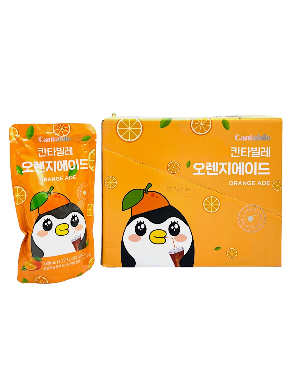 Cantabile Orange Ade Pouch Drink Of 10X230Ml Korea