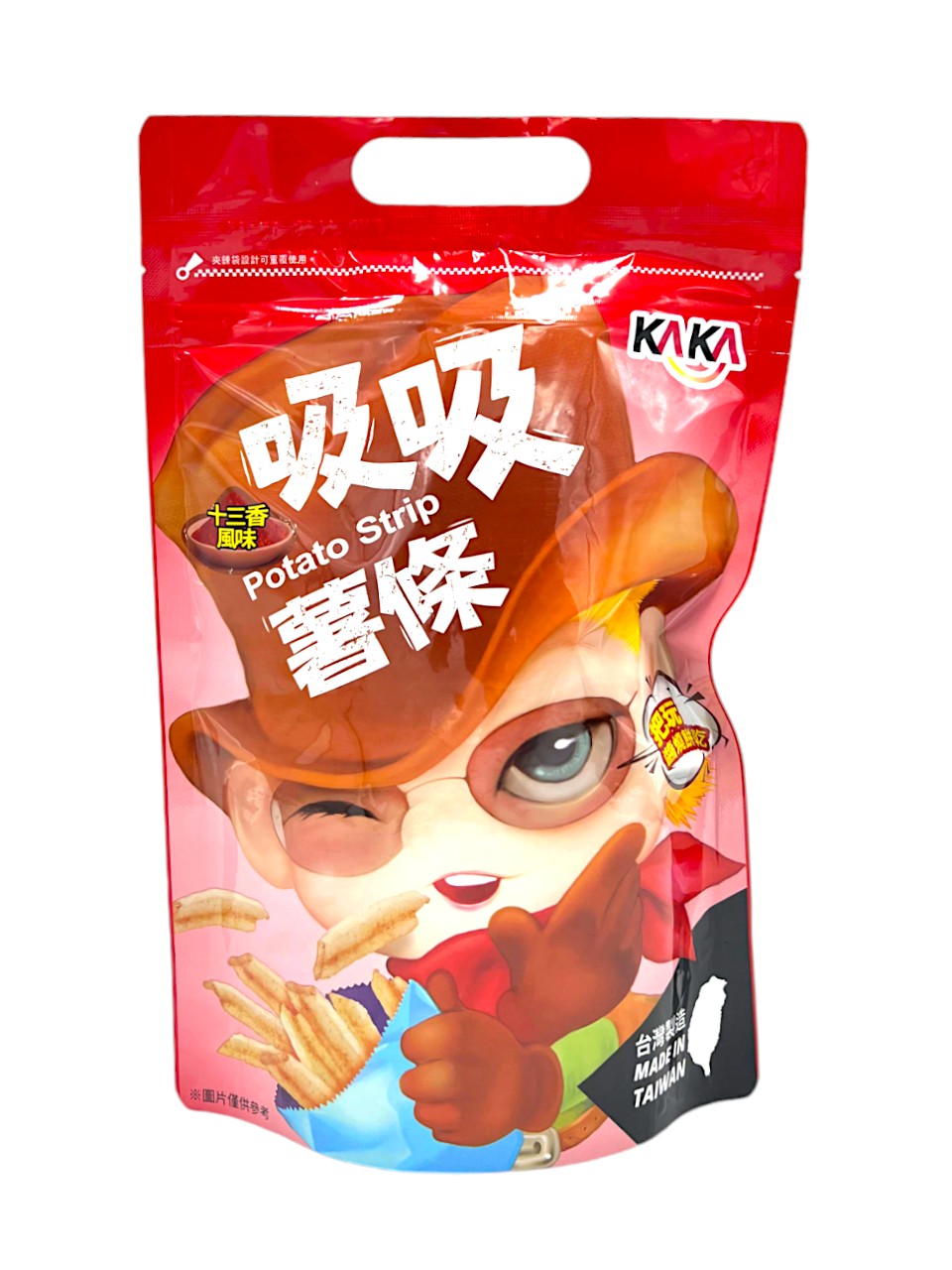 Kaka Potato Strip Chips 13 Spices Flavor 80G Taiwan