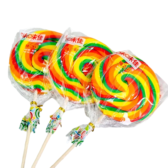 Twist Rainbow Lollipops 10 Pieces China