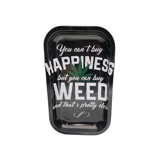 You Can't Buy Happiness But You Can Buy Weed Rolling Tray w/ Magnetic Lid