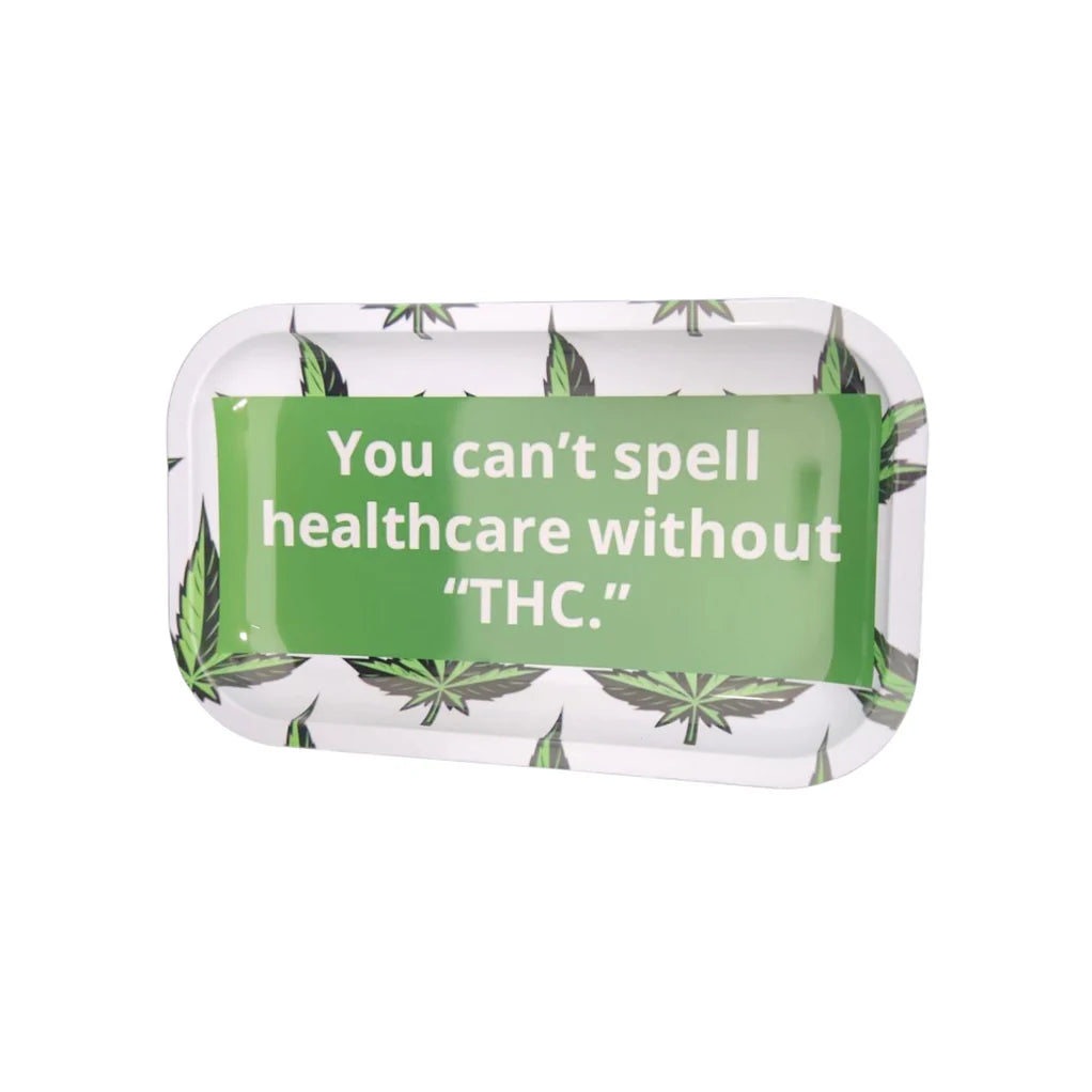 You can't spell healthcare with THC Rolling Tray w/ Magnetic Lid