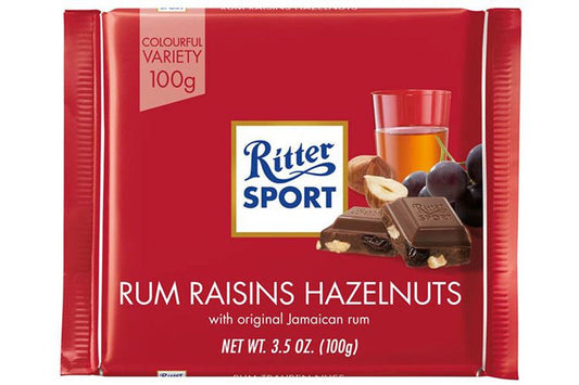 Ritter Sport Milk Rum Raisins Hazelnuts