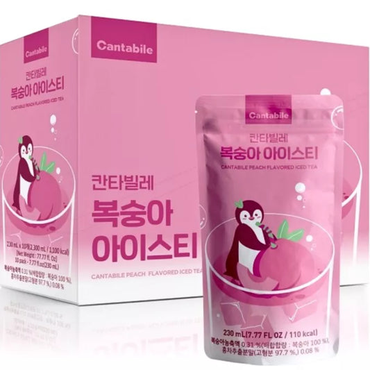 Cantabile Peach Iced Tea Pouch Drink Of 10X230Ml Korea