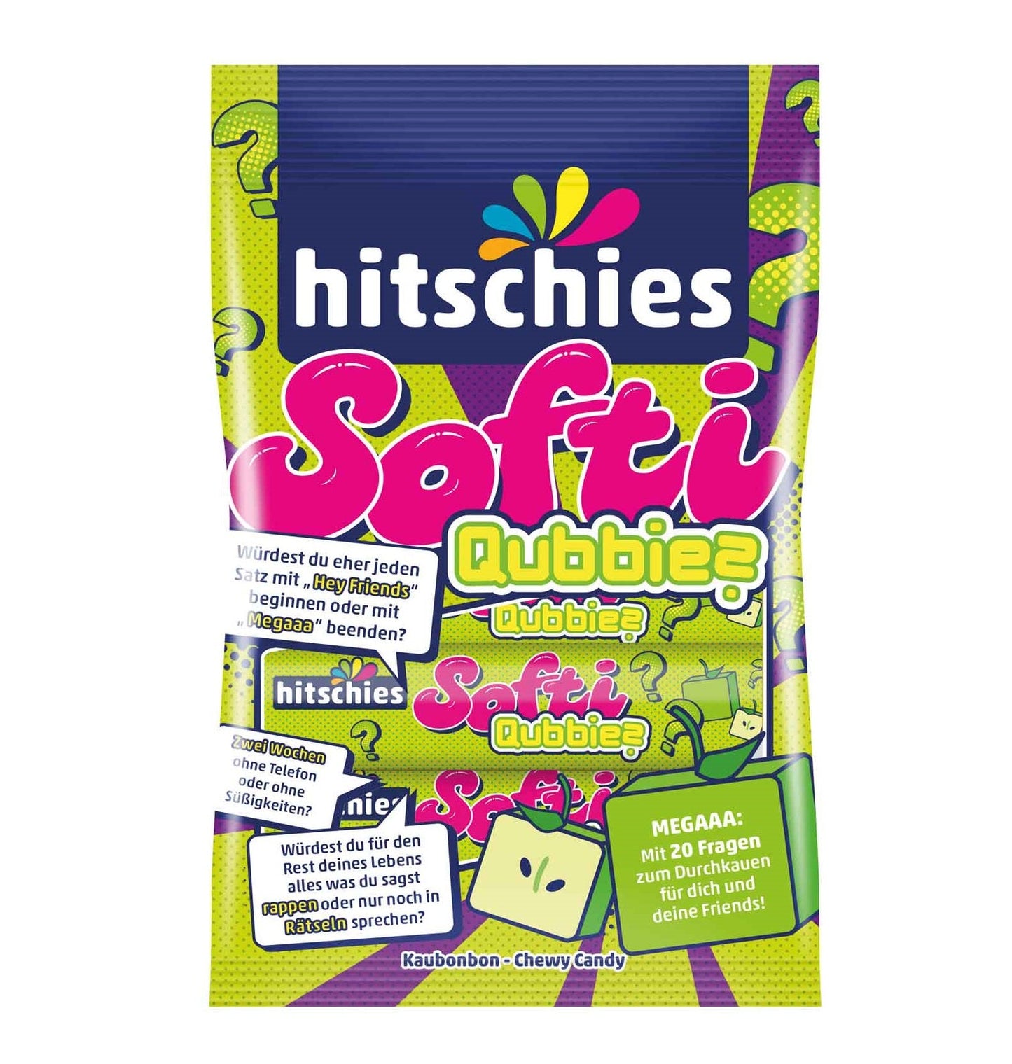 Hitschies Softi Qubbies Apfel 80g (Germany) - 5 Pack