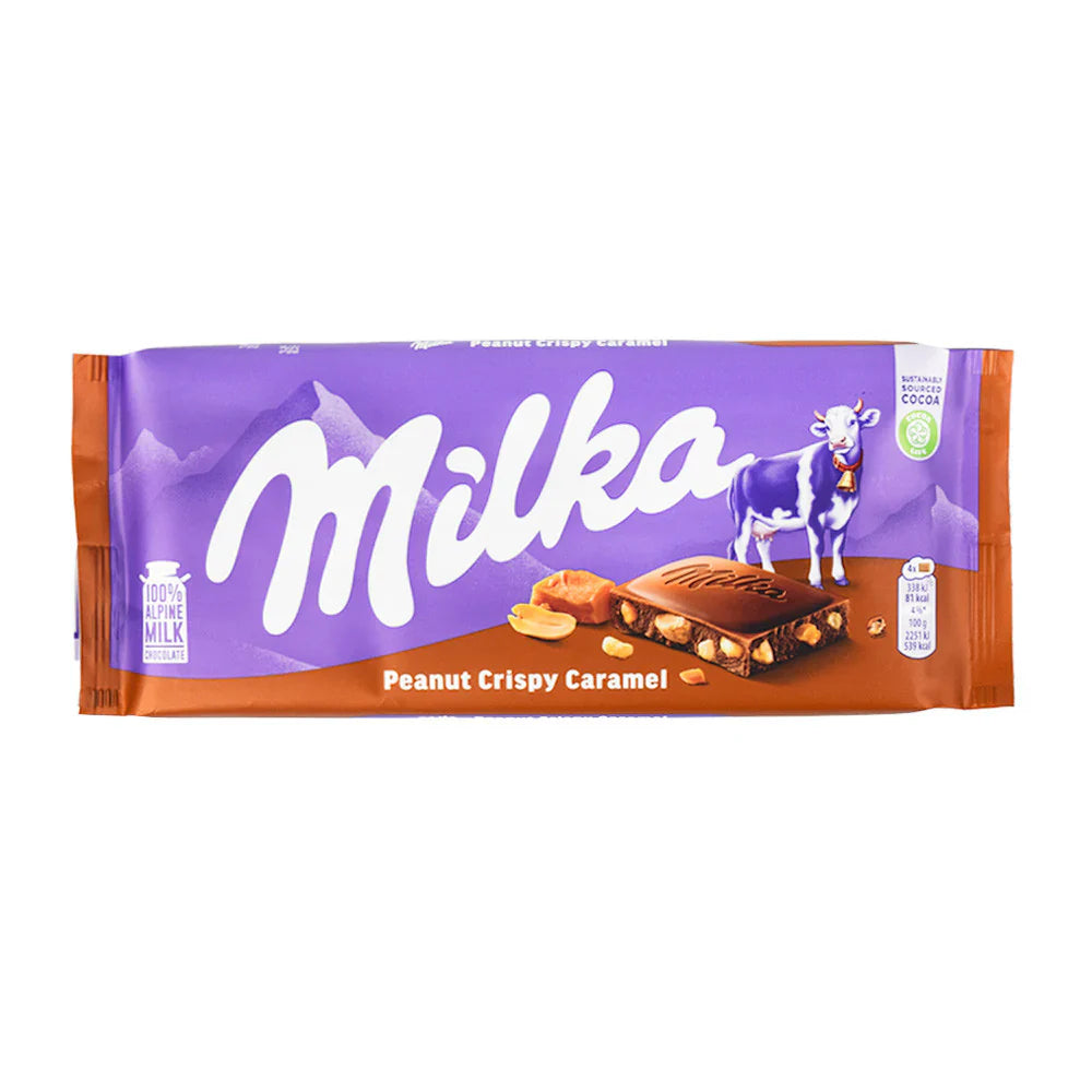 Milka Peanut Crispy Caramel 90G Germany