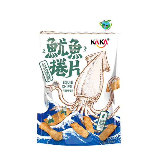 Kaka Squid Chips Pepper Salt 80G Taiwan