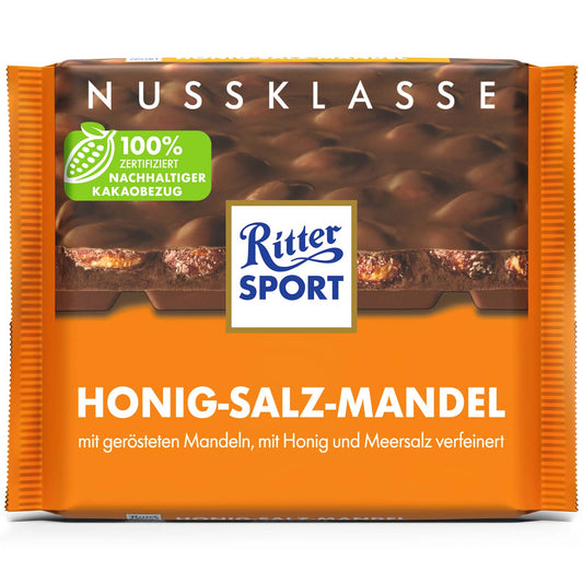 Ritter Sport Milk Honey Salt Whole Almond Germany